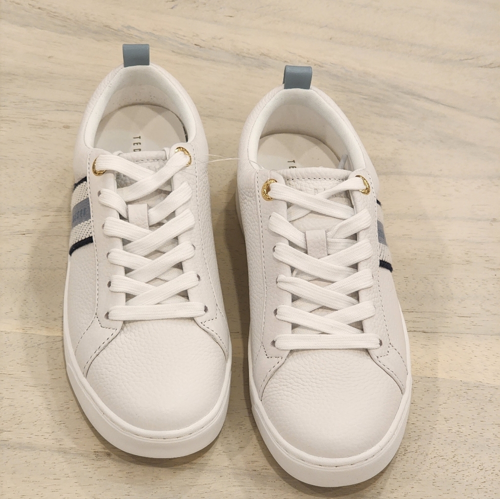 Ted Baker Bailey Icon Blue-Mult Leather Stylish Women's Sneakers Size 6 - Picture 4 of 10